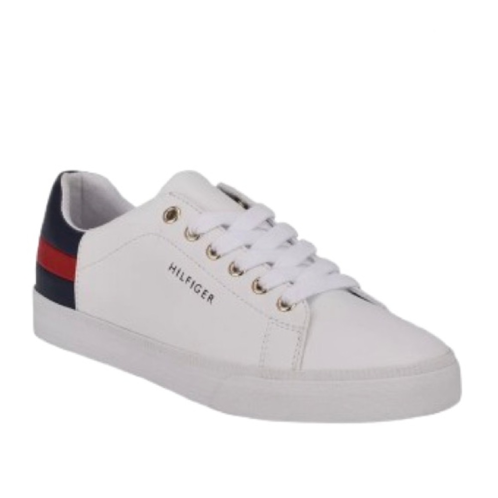 Tommy Hilfiger Womens TWLADDIN Laddin Lace-up White Round-toe Sneaker In Size 7